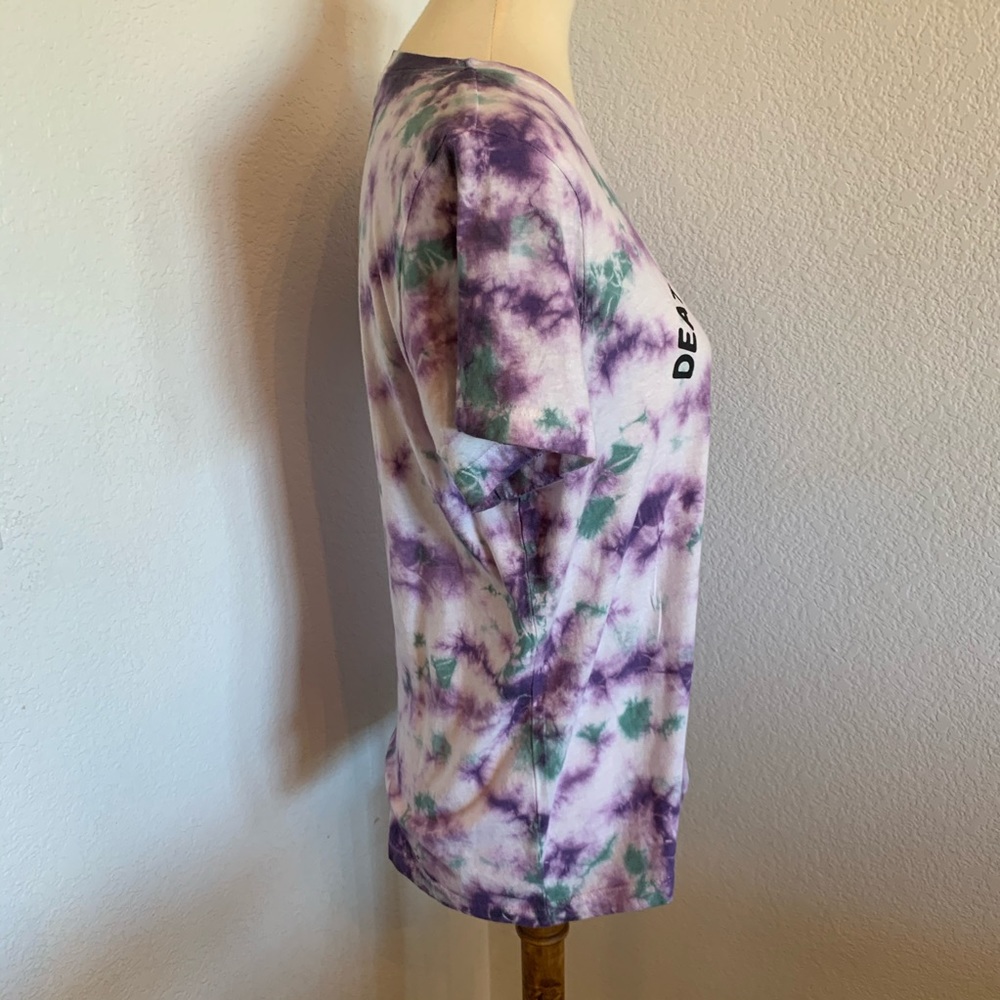NWOT Death Before Decaf Tie Dye T-shirt Size S - Picture 2 of 7